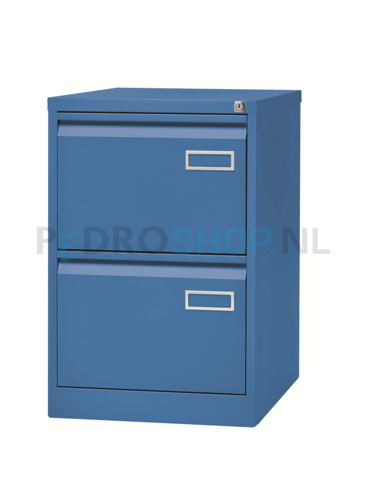 Dossierkast Bisley PSF2 Basic voor opbergen hangmappen, 2 laden, blauw