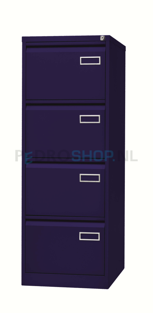Dossierkast Bisley PSF4 Basic voor opbergen hangmappen, 4 laden, donkerblauw